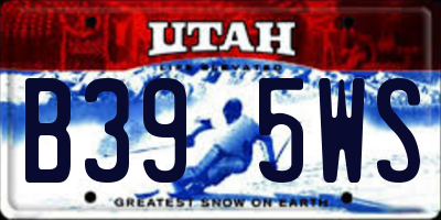 UT license plate B395WS