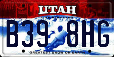 UT license plate B398HG