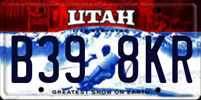 UT license plate B398KR