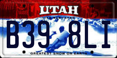 UT license plate B398LI