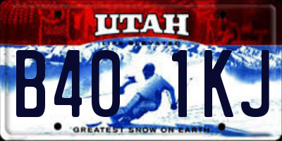 UT license plate B401KJ