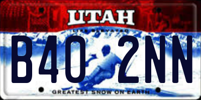 UT license plate B402NN