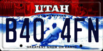 UT license plate B404FN