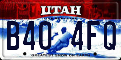 UT license plate B404FQ