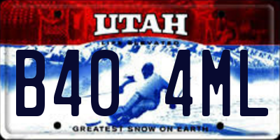 UT license plate B404ML