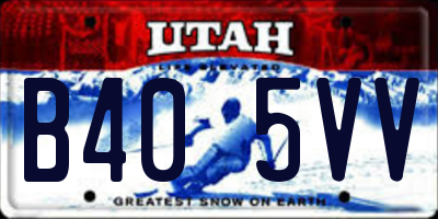 UT license plate B405VV