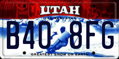 UT license plate B408FG