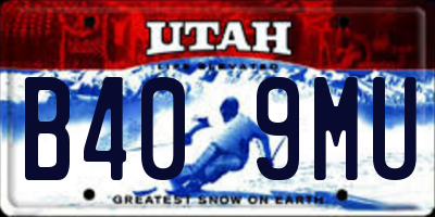 UT license plate B409MU