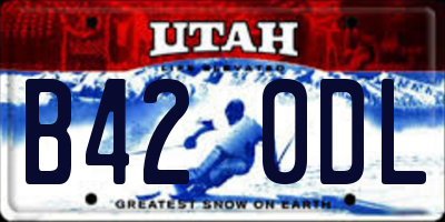 UT license plate B420DL
