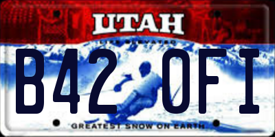 UT license plate B420FI