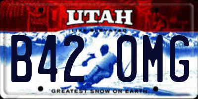 UT license plate B420MG
