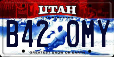 UT license plate B420MY