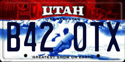 UT license plate B420TX