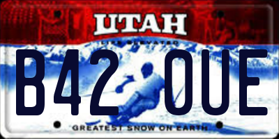 UT license plate B420UE