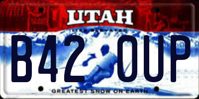 UT license plate B420UP