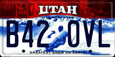 UT license plate B420VL