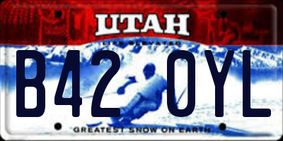 UT license plate B420YL