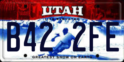 UT license plate B422FE