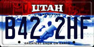 UT license plate B422HF