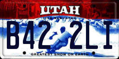 UT license plate B422LI