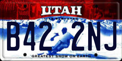 UT license plate B422NJ