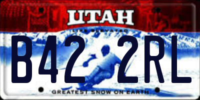 UT license plate B422RL