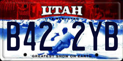 UT license plate B422YB