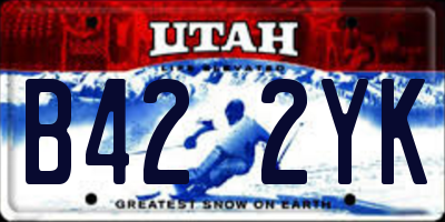 UT license plate B422YK