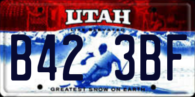 UT license plate B423BF