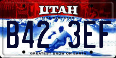 UT license plate B423EF