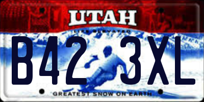 UT license plate B423XL