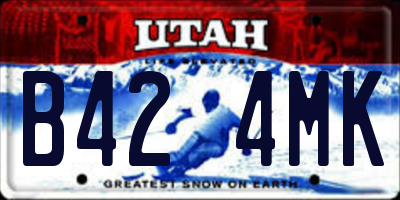 UT license plate B424MK