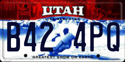 UT license plate B424PQ
