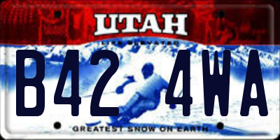 UT license plate B424WA