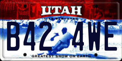 UT license plate B424WE
