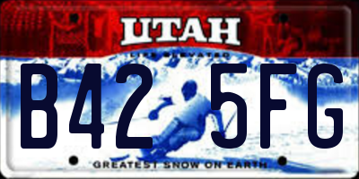 UT license plate B425FG