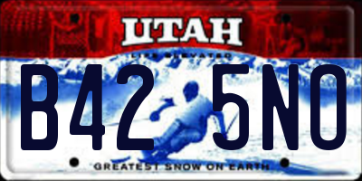 UT license plate B425NO