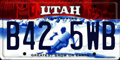 UT license plate B425WB