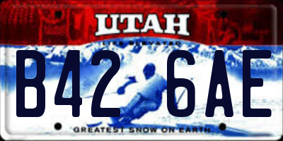 UT license plate B426AE