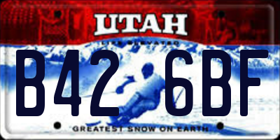 UT license plate B426BF