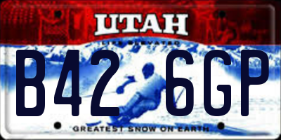 UT license plate B426GP