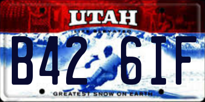 UT license plate B426IF