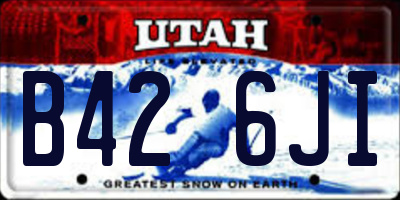 UT license plate B426JI