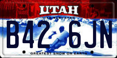 UT license plate B426JN