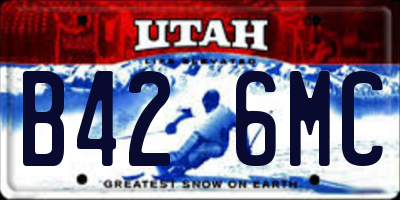 UT license plate B426MC