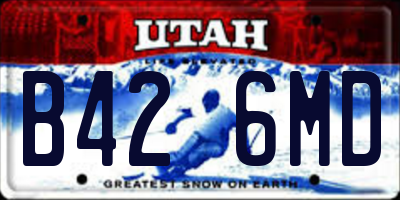 UT license plate B426MD