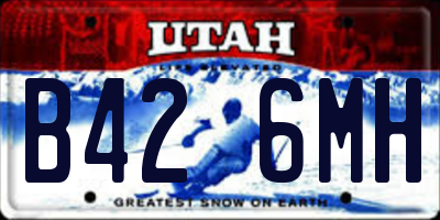 UT license plate B426MH