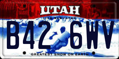 UT license plate B426WV