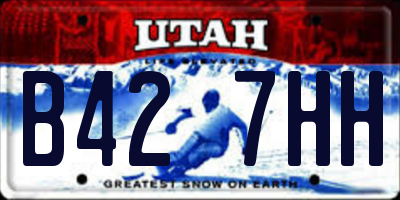 UT license plate B427HH