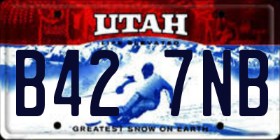 UT license plate B427NB